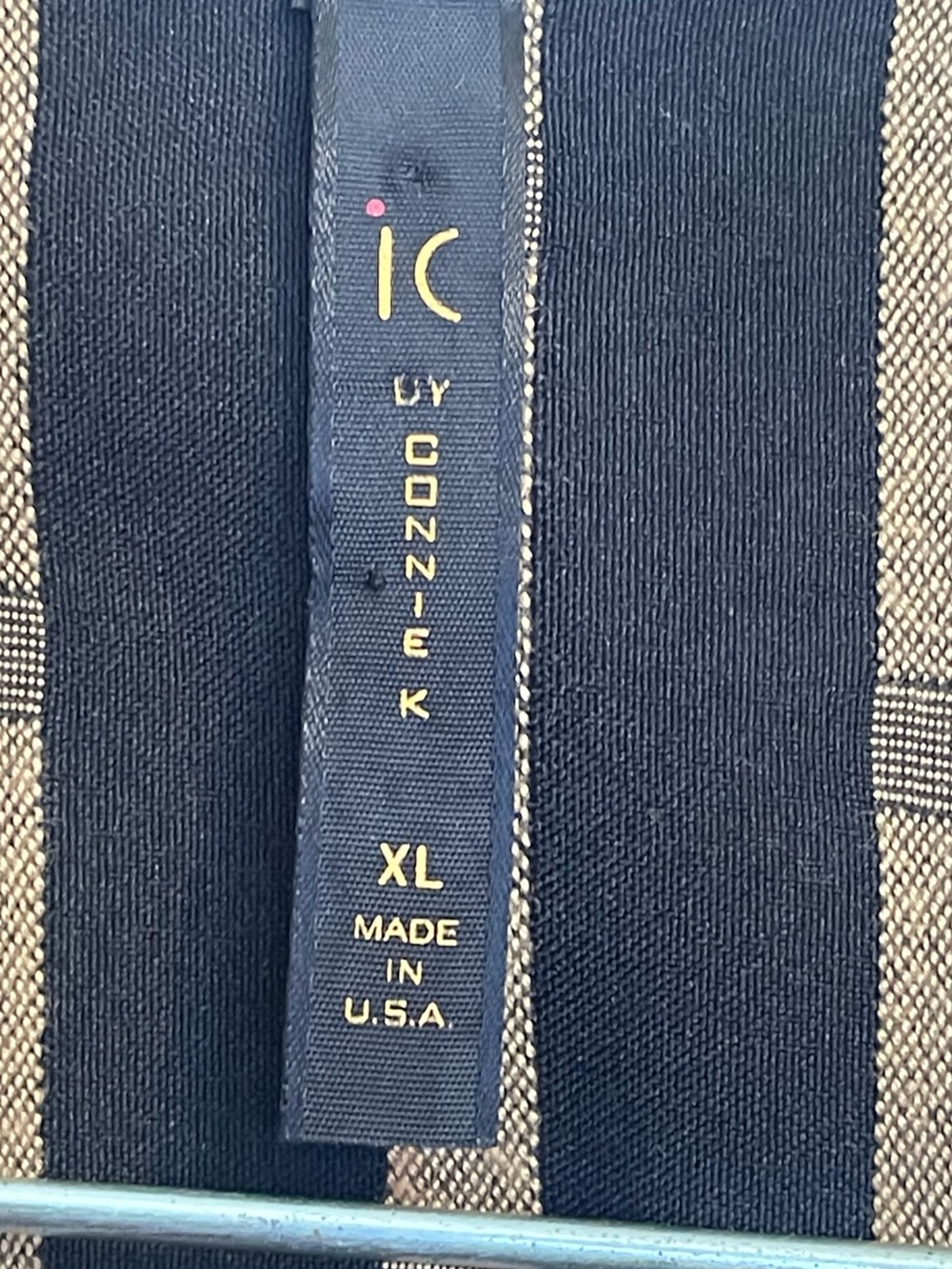 IC By Connie K Cardigan Jacket Xl  Black Tan Art To Wear Lagenlook Open Front - Picture 9 of 9